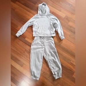 Gray Hoodie and Sweatpants Set